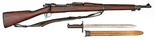 **WWII Rock Island Model 1903 Rifle with Bayonet 