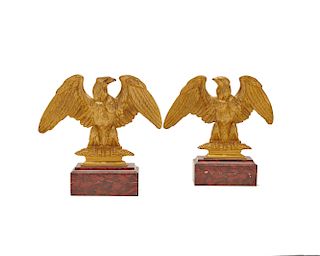 Pair of Gilt Bronze Figures of Eagles, late 19th century