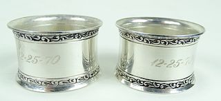 Pair of Wallace Sterling Repousse Napkin Rings