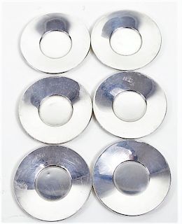 Six Fisher Sterling Silver Nut Dishes