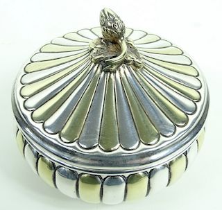 Tane Mexican Gilt Sterling Silver Lidded Box Bowl