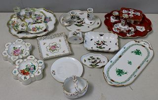 HEREND. Large Grouping of Assorted Porcelains.
