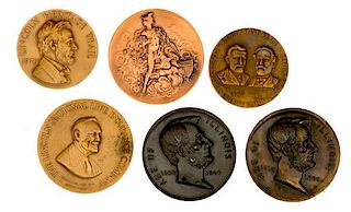 Lincoln Table Medals, Lot of Six 