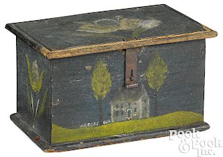 Jonas or Jacob Weber painted pine dresser box