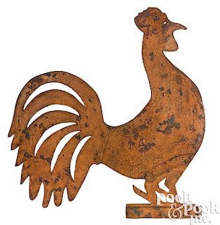 Pennsylvania sheet iron rooster weathervane