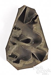 Scarce Pennsylvania tin witch cookie cutter