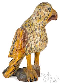 Wilhelm Schimmel carved and painted pine eaglet