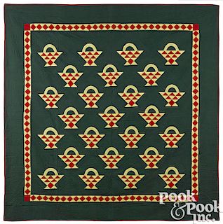 Pennsylvania Mennonite patchwork basket quilt