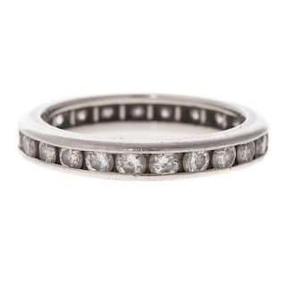 A Lady's Diamond Eternity Band in Platinum