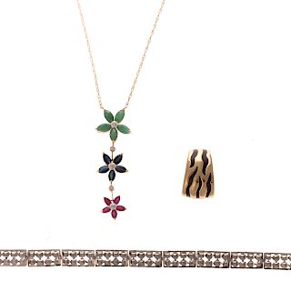 A Selection of Lady's Jewelry in 14K Gold