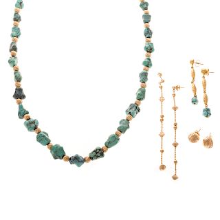 An Assortment of Turquoise & Beaded Jewelry