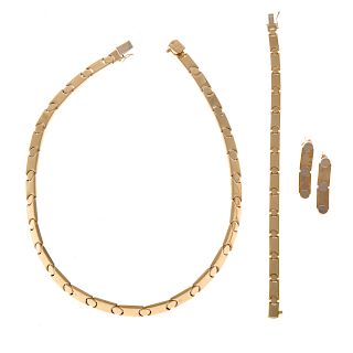 A Suite of Lady's 14K Nail Head Jewelry