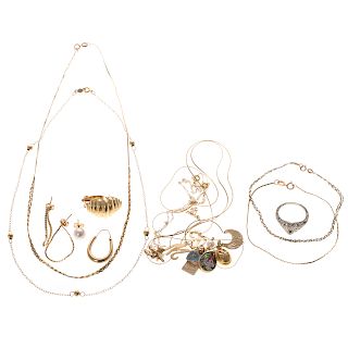 A Collection of Lady's Jewelry in 14K Gold