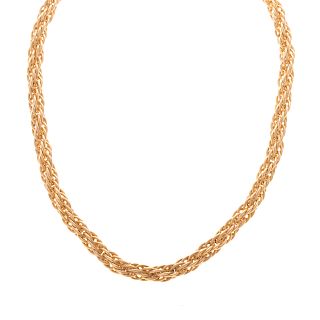 A Lady's Woven Necklace in 14K Yellow Gold