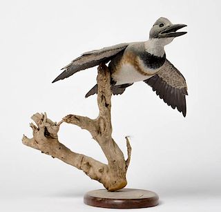 Carving of Woodpecker in Flight 