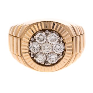 A Gent's Diamond Ring in 14K Gold