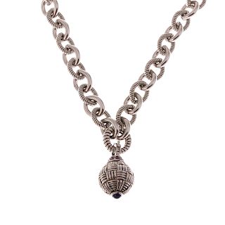 A Sterling Silver Judith Ripka Necklace & Pendant