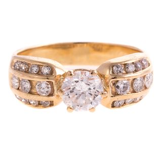 A Lady's 14K Diamond Engagement Ring