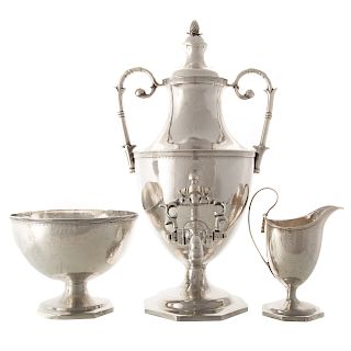 Federal style silver hot water urn