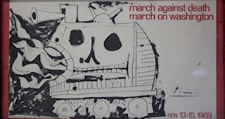 PICASSO, Pablo. Poster. "March Against Death".