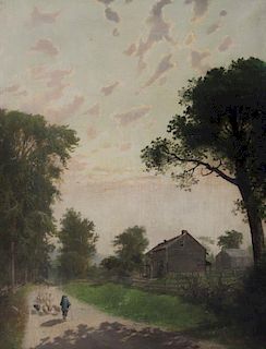 BOSS. Oil on Canvas. Shepherd on Path. 1880.