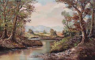 GATERMANN, K. G. Oil on Canvas. Landscape.