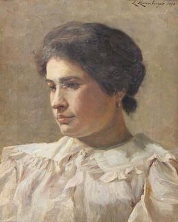 EHRENBURGER, E. Oil on Canvas. Portrait of a