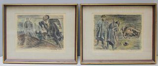 BARLACH, Ed. Lot of Two Color Lithographs.