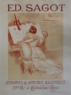 Ed. Sagot. Lithographic Poster.