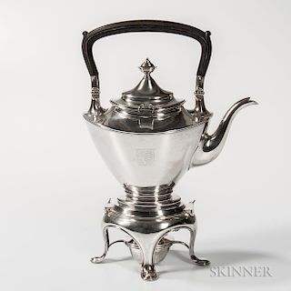 Gorham Sterling Silver Hot Water Kettle-on-Stand
