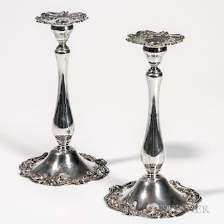 Pair of Frank Whiting Sterling Silver Candlesticks