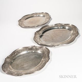Three Black, Starr & Frost Sterling Silver Trays