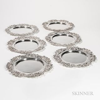 Four American Sterling Silver Plates