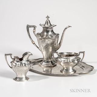 Four-piece Reed & Barton Sterling Silver Coffee Service
