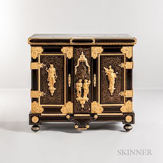 Louis XIV-style Ormolu-mounted Boullework Lacquered Cabinet