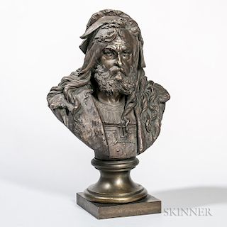 After Albert-Ernest Carrier-Belleuse (French, 1824-1887)      Bronze Bust of a Nobleman