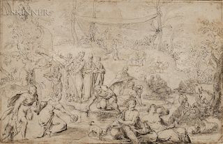 European School, 16th/17th Century  Moses Striking Water from a Rock