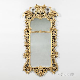 Rococo-style Gilt-gesso Carved Wood Mirror