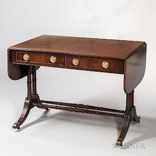 Regency-style Mahogany and Mahogany-veneered Sofa Table