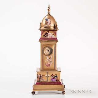 Gilt-bronze-mounted Porcelain Mantel Clock