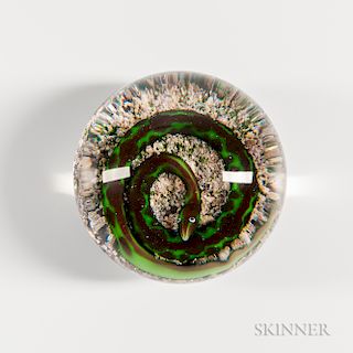 Baccarat Coiled Serpent Paperweight