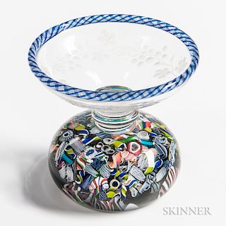 Saint Louis Wafer Dish with "End of Day" Base