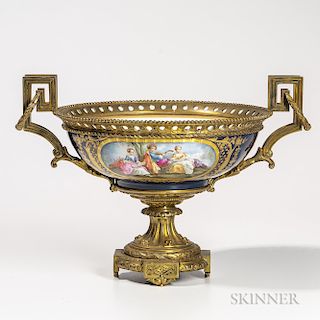 Sevres-style Gilt-bronze-mounted Center Bowl
