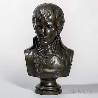 After Antonio Canova (Italian, 1757-1822)      Bronze Bust of Napoleon