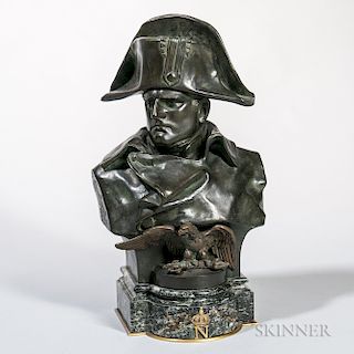 Renzo Colombo (French, act. 1875-1900)      Bronze Bust of Napoleon