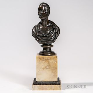 Bronze Classical-style Bust of a Man