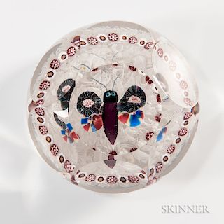 Baccarat Faceted Butterfly Paperweight