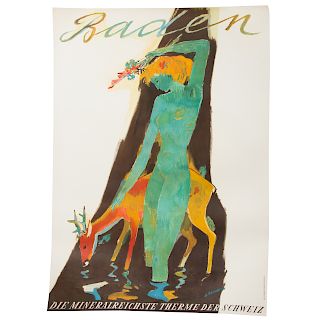 Alios Carigiet. "Baden, The Swiss Spa," poster