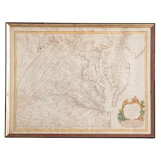 De Vaugondy. 18th c. map of Virginia and Maryland