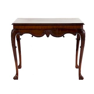 George II Irish Chippendale mahogany side table